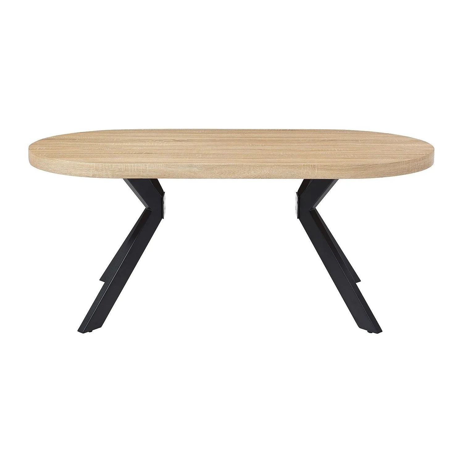 Vente-unique Esstisch Komoni Schwarz  Naturfarben Hell 180 cm