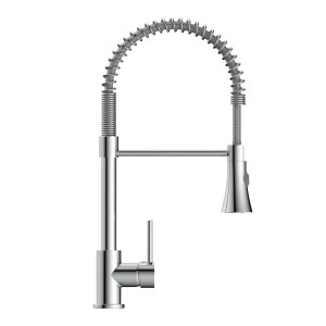 Eisl Spültischarmatur Leon Niederdruck, Chrom, mit Spiralfeder und schwenkbarem Auslauf.