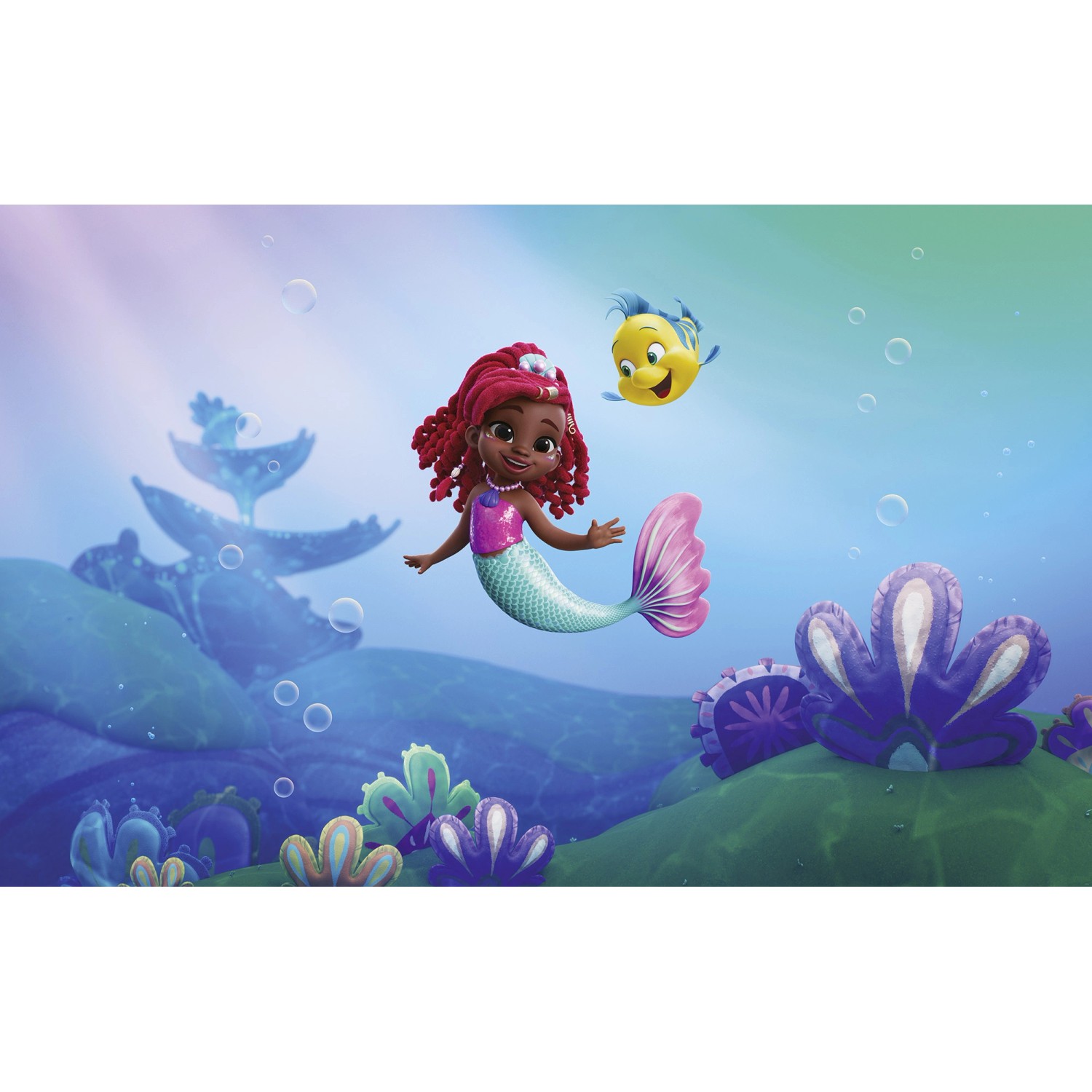 Komar Vlies Fototapete Disney Ariel Junior Friends Bunt günstig online kaufen