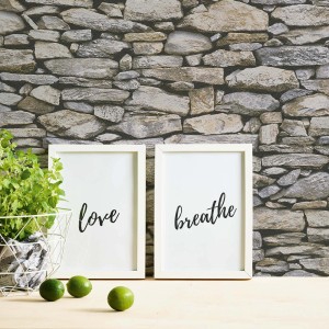 Bricoflor Steinwand Tapete in Braun/Grau mit 3D-Effekt, Mauer-Optik für Wohnräume.