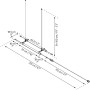 Technische Zeichnung: Palram Brighton-LED Grow Light, 54x201x19cm, für Gewächshäuser.
