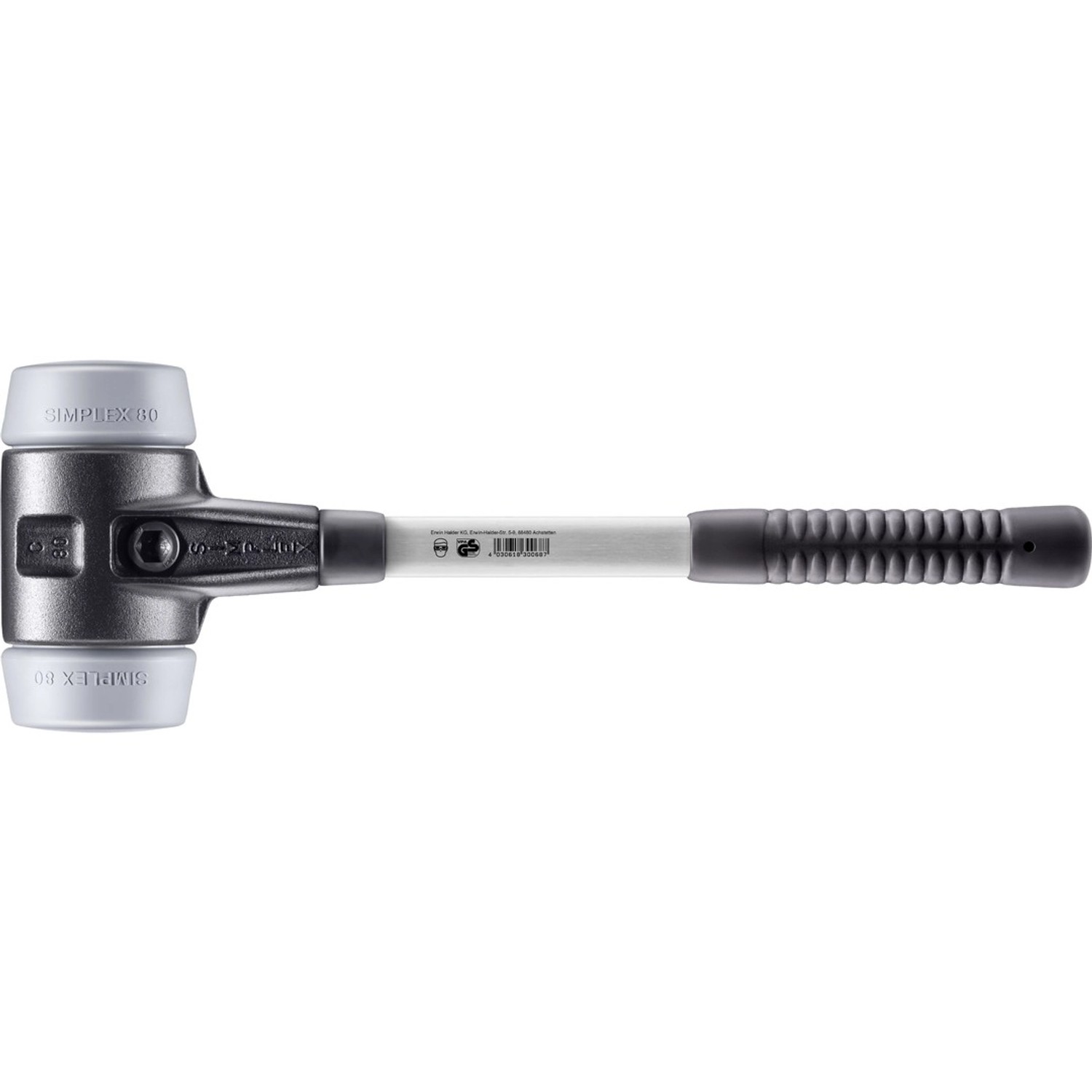 Halder Simplex Schonhammer Ø 80 mm TPE-mid Grau mit Verstärktem Tempergussg günstig online kaufen