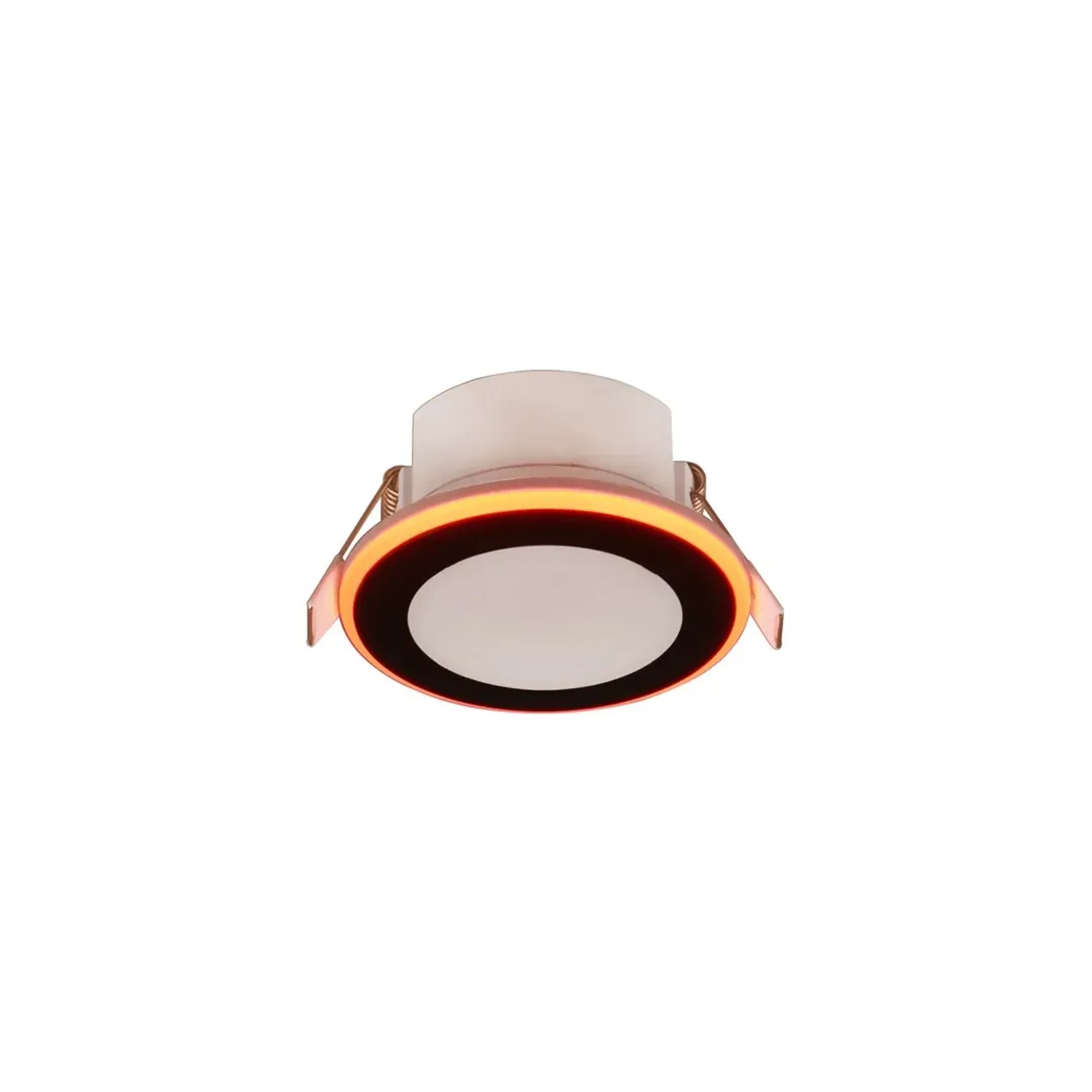 Schwarzer, matter Trio LED Einbaustrahler Argus, 8,2 cm Durchmesser. Einbaulampe mit Farbwechsler.