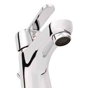 Calmwaters Waschtischarmatur Original Chrom mit Excentergarnitur für Waschbecken.