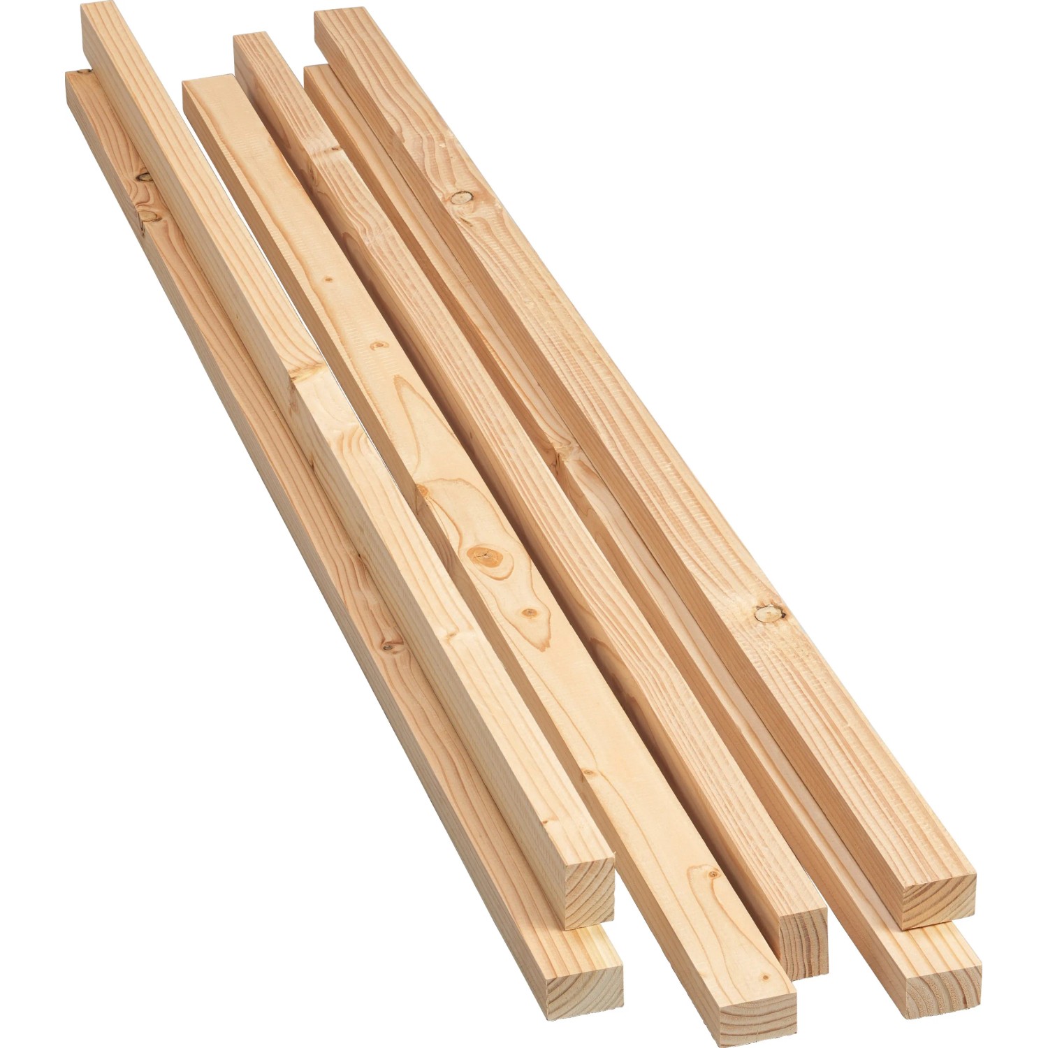 Glattes Lärchen Konstruktionsholz, 2,8x4,5x200 cm, ideal für Garten- und Weggestaltung.