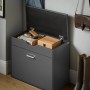 SoBuy Schuhbank mit Sitzkissen Schuhkipper mit 1 Klappe Grau FSR95-HG_4