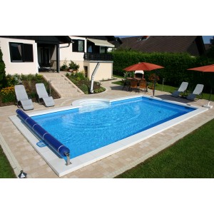 Summer Fun Pool mit Styroporpoolsteinen, Größe 7x3,5x1,5m. Poolbau Schritt 1.