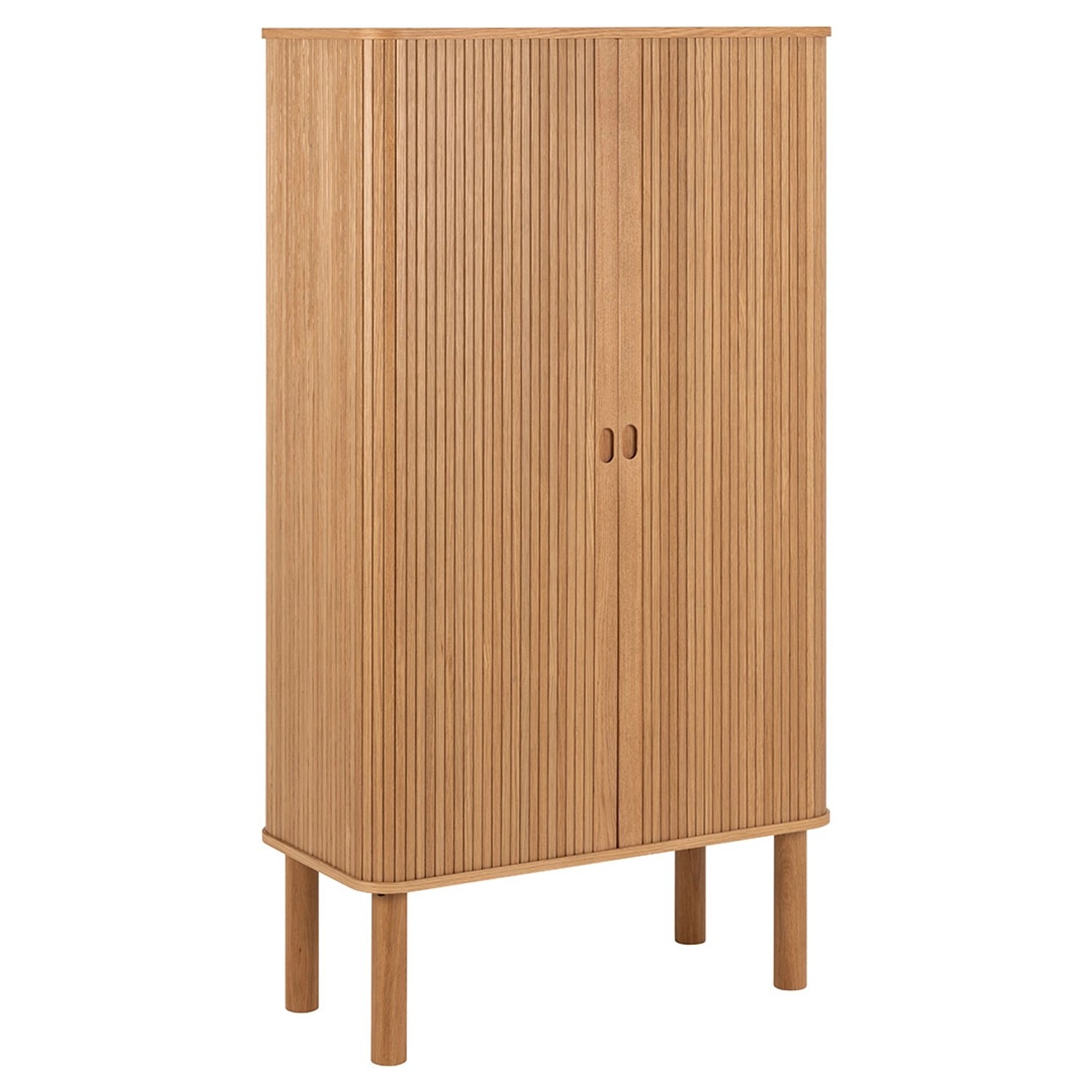 ebuy24 Langley Vitrinenschrank 2 Schiebetüren Eiche Dekor günstig online kaufen