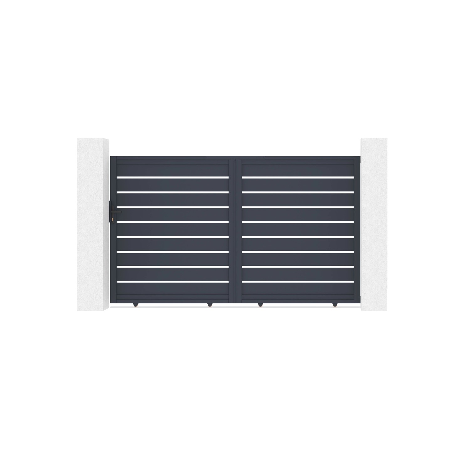 Casanoov Schiebetor 3M Vogel H 180Cm & 2 Pfosten H 190Cm Aluminium Grau günstig online kaufen