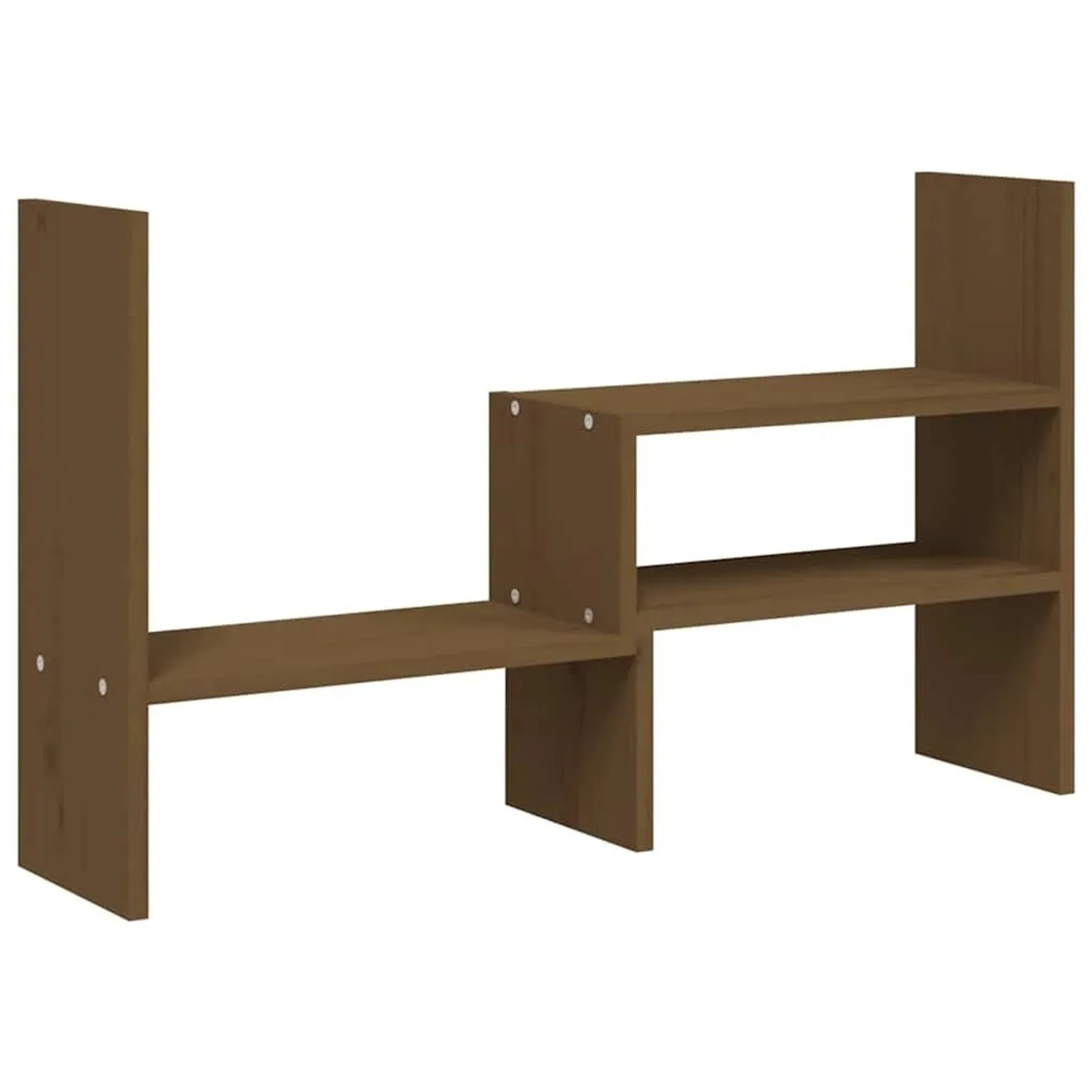 vidaXL Monitorständer Honigbraun 39-72x17x43 cm Massivholz Kiefer 814012
