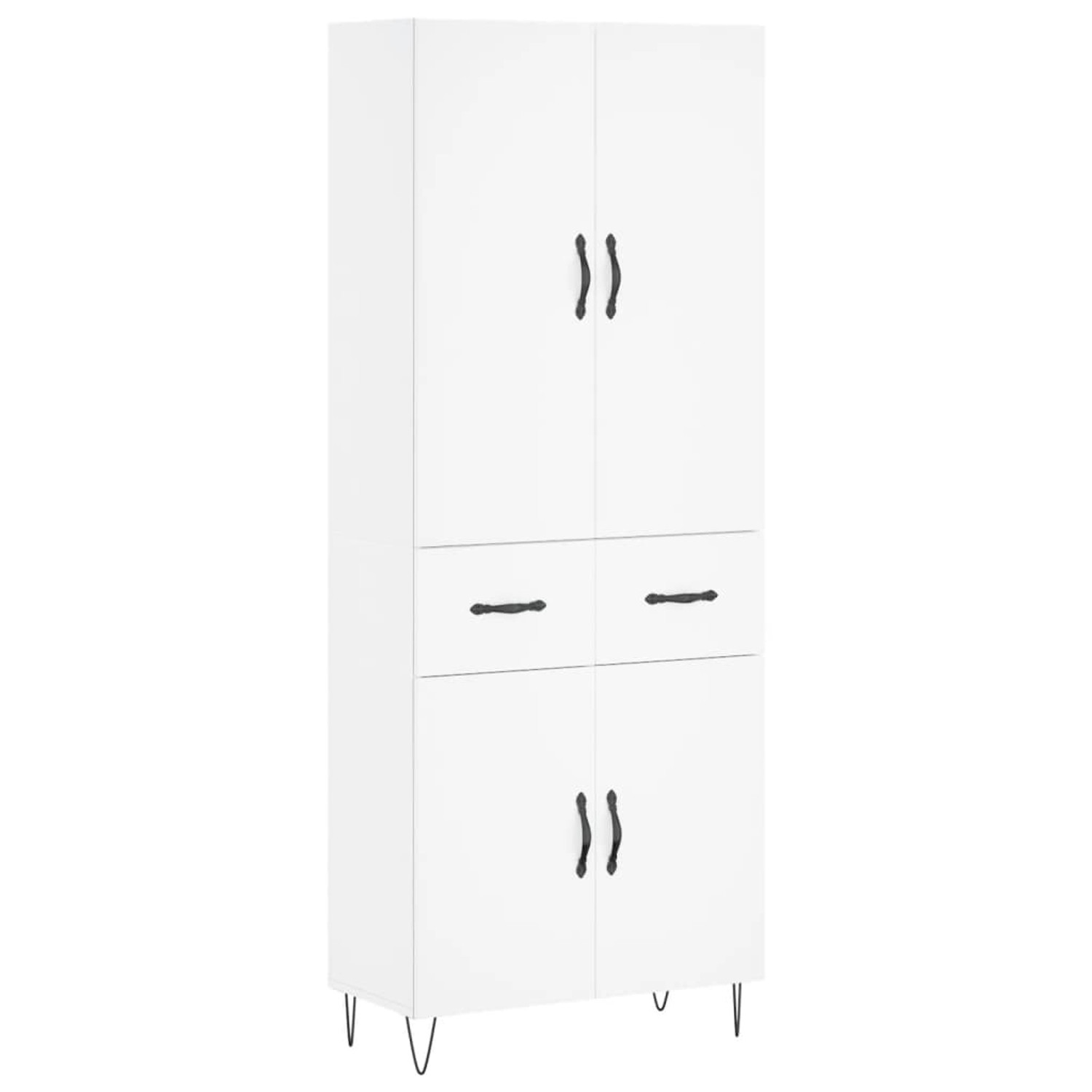 vidaXL Highboard Weiß 69,5x34x180 cm Holzwerkstoff 3198177