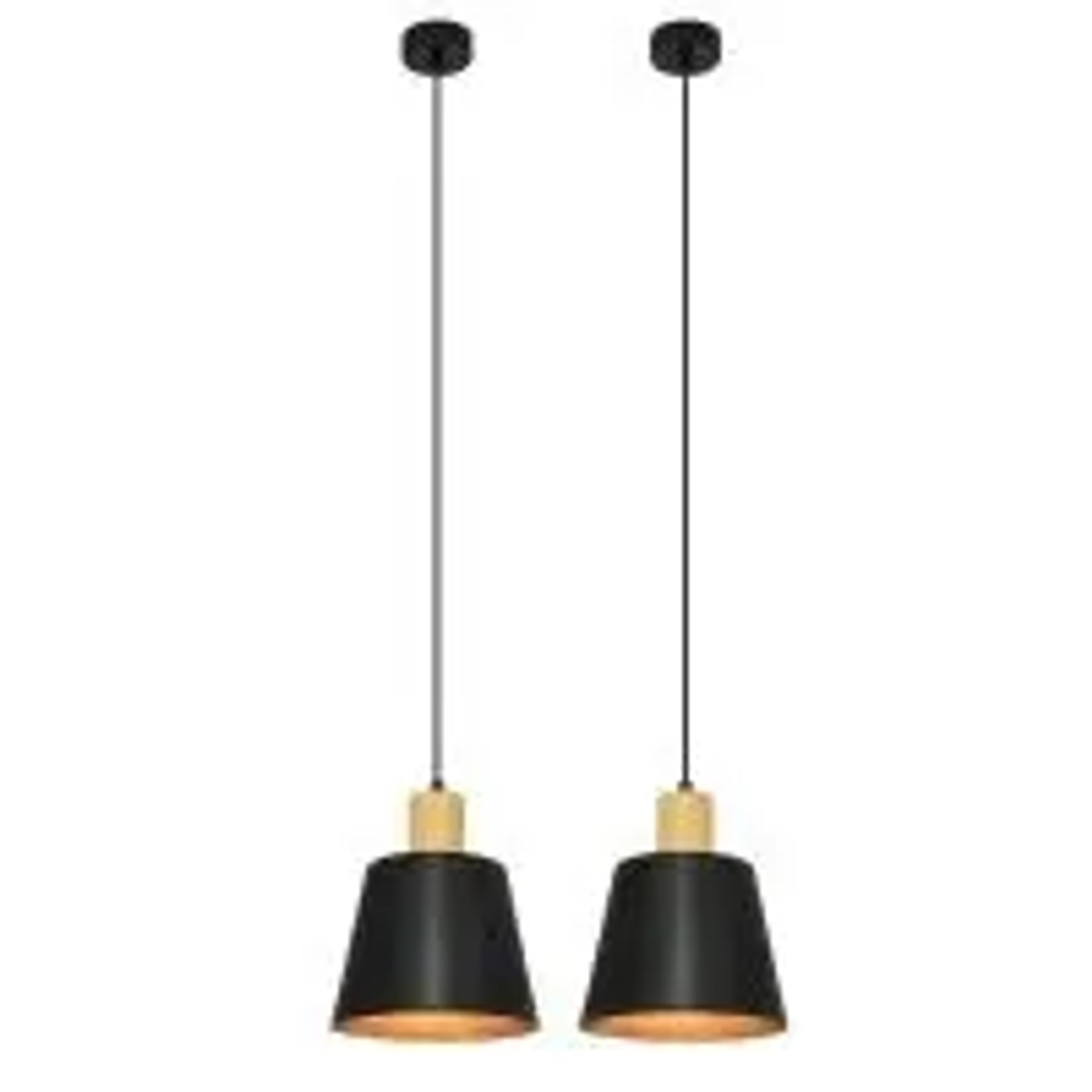 NETTLIFE Vintage Esszimmer Pendelleuchte 2x Schwarz Hängelampe Industrial Hängelampe E27 Metall Retro-2