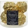 Kaemingk Christbaumschmuck Zapfen Glas  5 cm Laenge 7 cm 6 Stueck HellGold