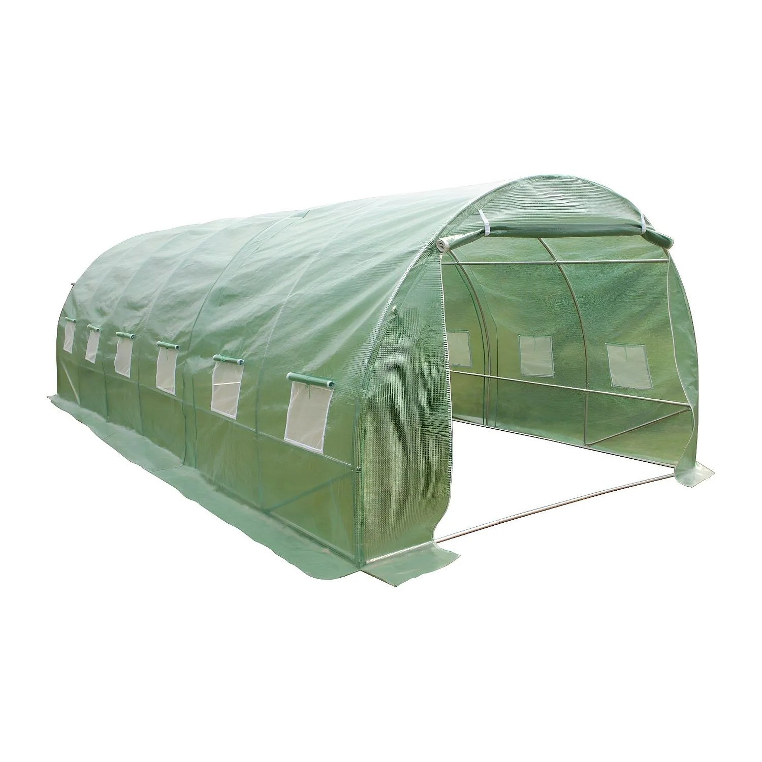 Vente-unique Foliengewächshaus Ipomea Grün 600 cm