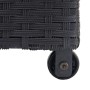 Proregal Poly-Rattan Kissenbox HxBxT 63x135x52cm Premium Schwarz 320L Gartentruhe Auflagenbox Truhe_8