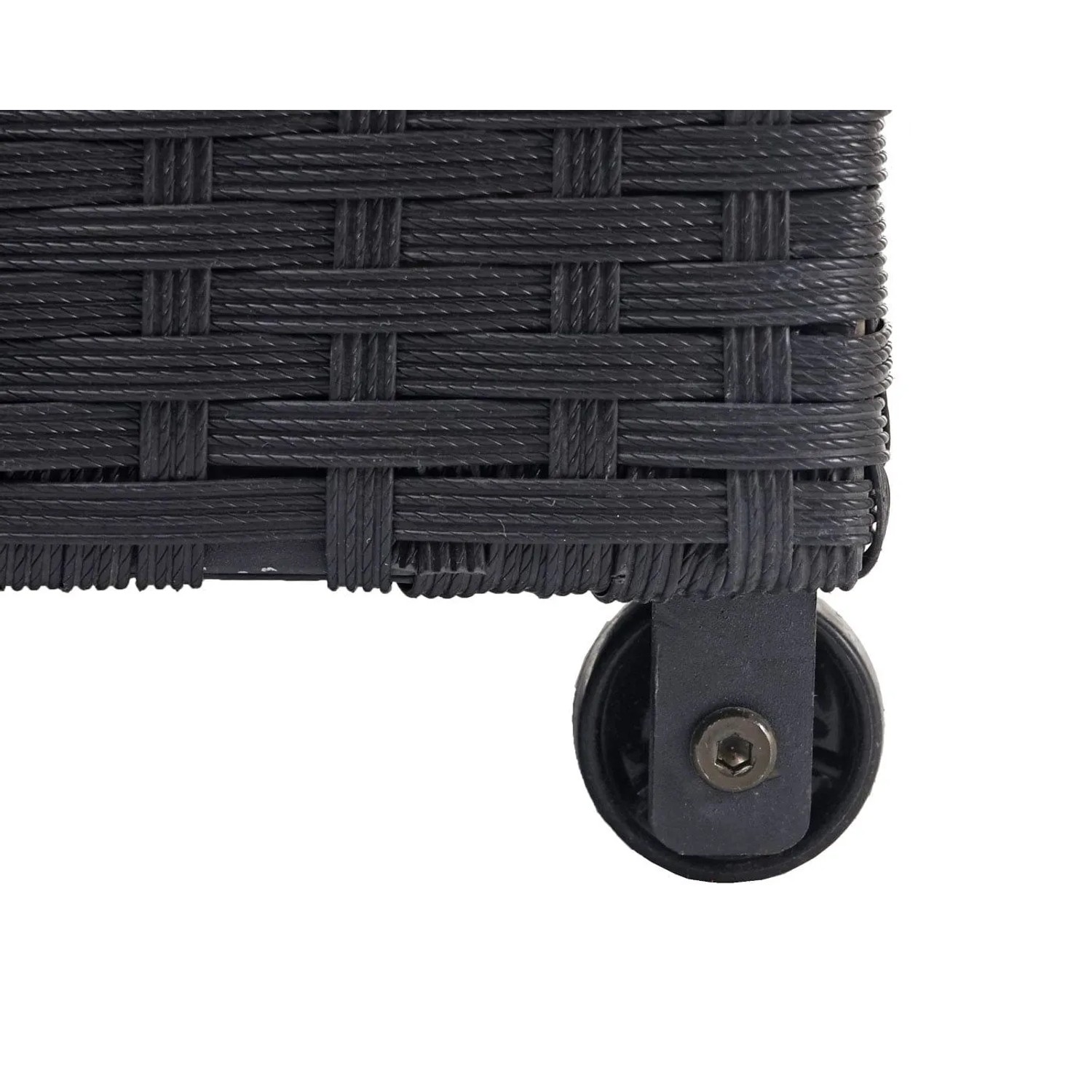 Proregal Poly-Rattan Kissenbox HxBxT 63x135x52cm Premium Schwarz 320L Gartentruhe Auflagenbox Truhe_8