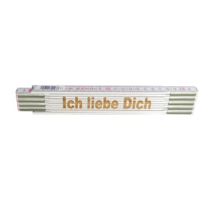 Stabila Zollstock mit Lasergravur "Ich liebe Dich", 2 m, Messwerkzeug.