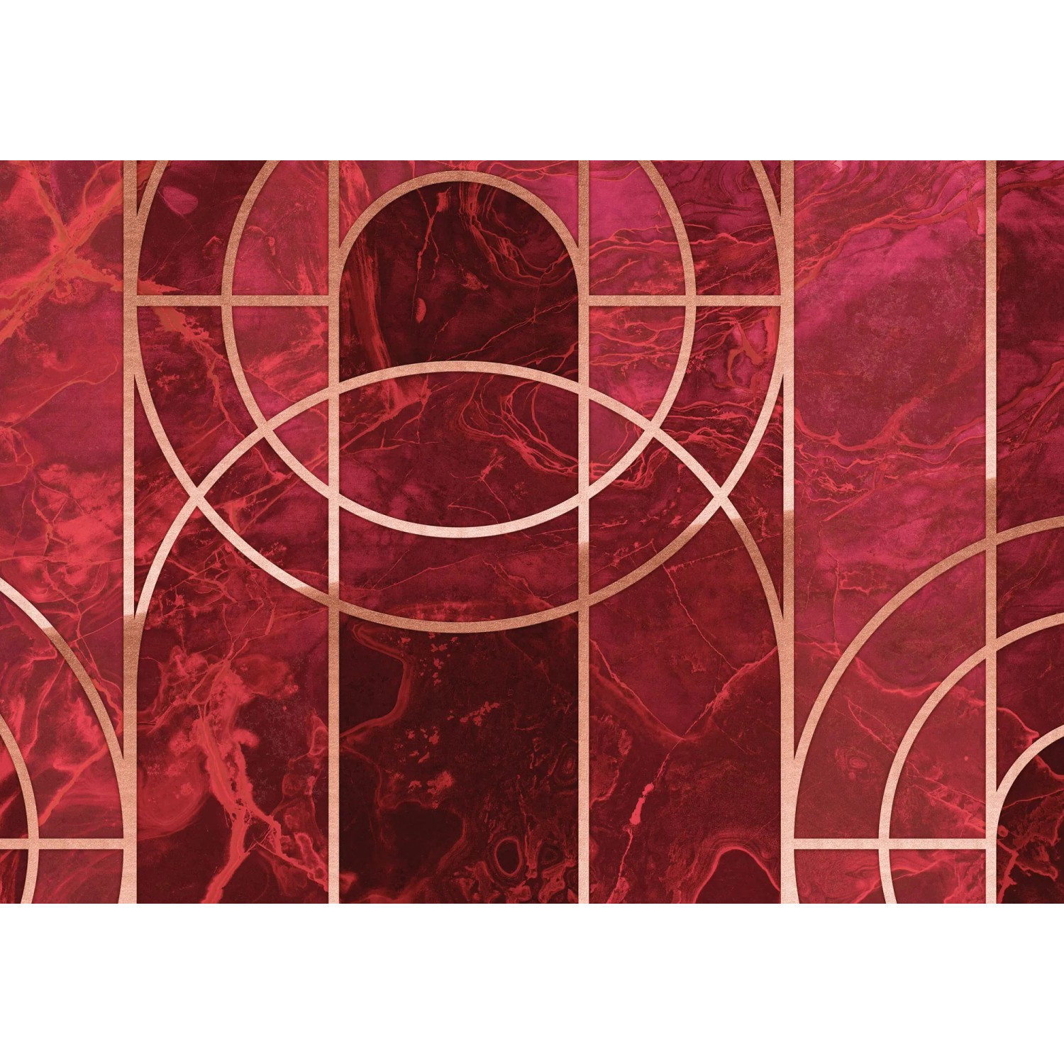 Komar Fototapete Vliestapete Pompeux, glatt, bedruckt, geblümt, floral, realistisch, 400 x 280 cm