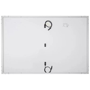 Rückansicht des Absaar Solar Solarmoduls Ulica UL-410M-108HV (4 Stück) mit Anschlüssen.