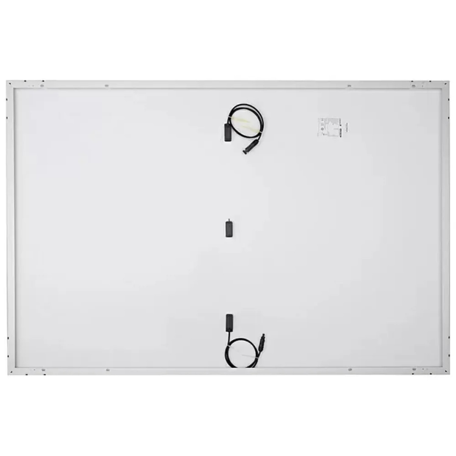 Rückansicht des Absaar Solar Solarmoduls Ulica UL-410M-108HV (4 Stück) mit Anschlüssen.