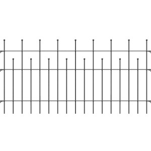 Metallzaun Grund-Set Madrid, anthrazit, zum Einbetonieren, 50x1000 cm, Gartenzaun