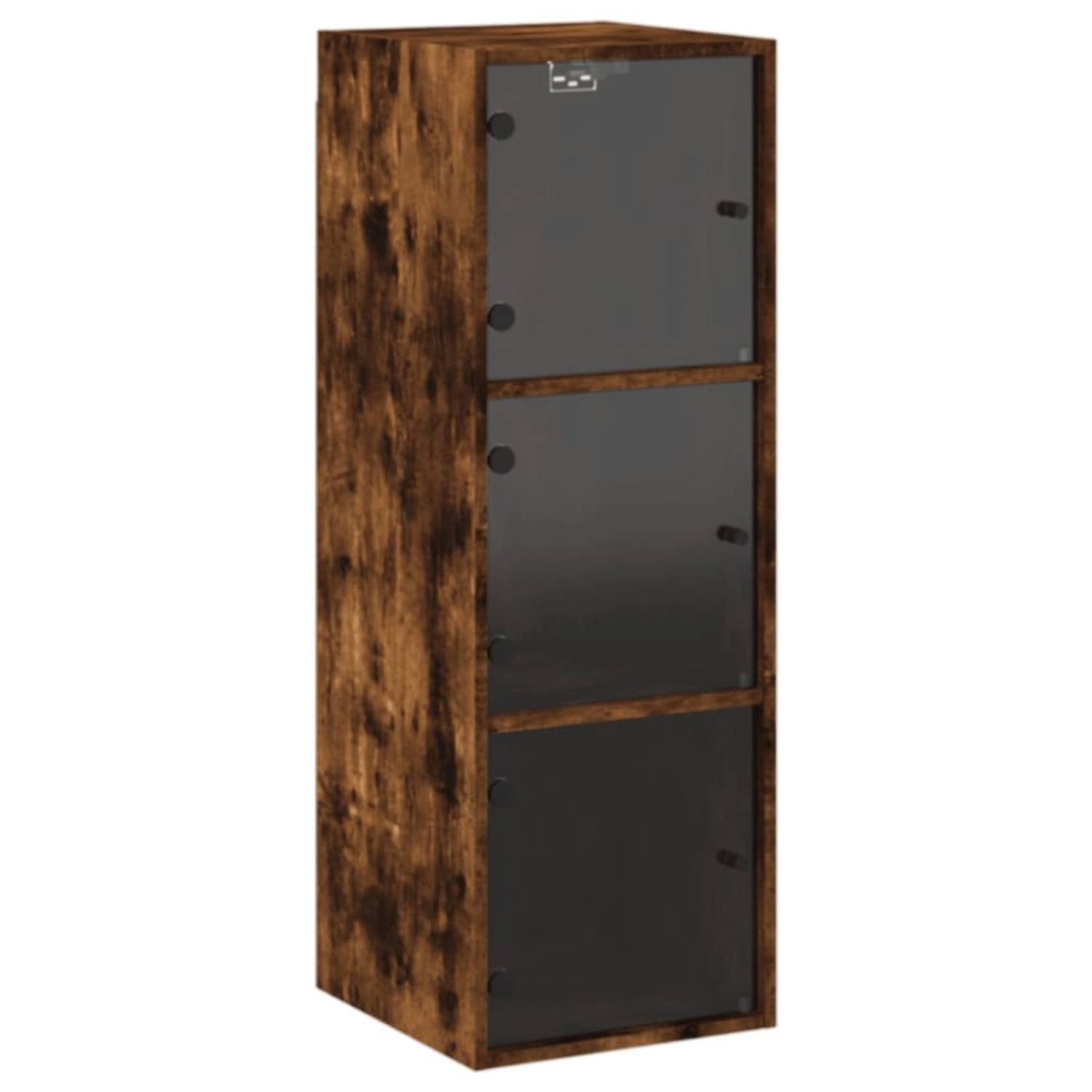vidaXL Wandschrank mit Glastüren Räuchereiche 35x37x100 cm günstig online kaufen