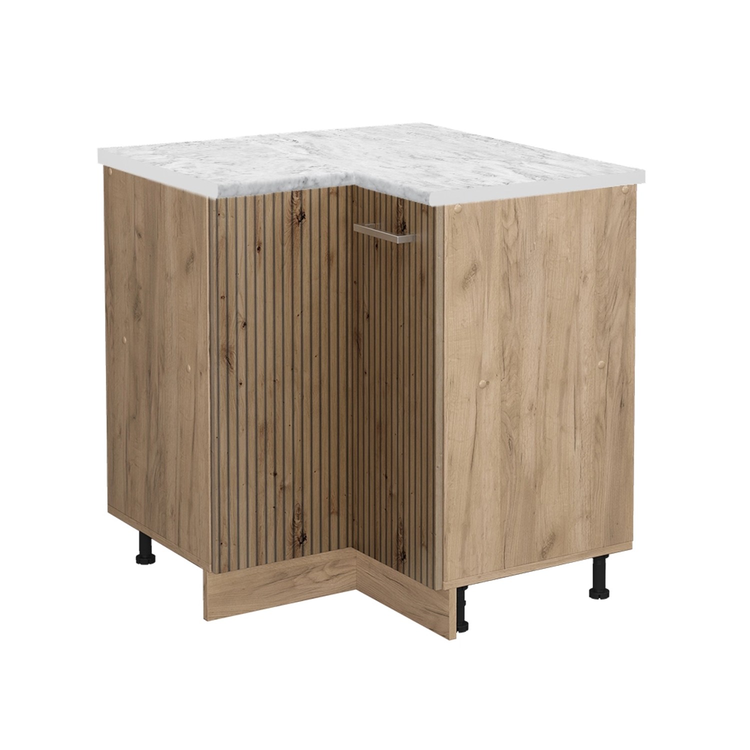 Vicco Eckunterschrank R-Line Artisan-Eiche/Goldkraft Eiche 76 cm AP Marmor günstig online kaufen