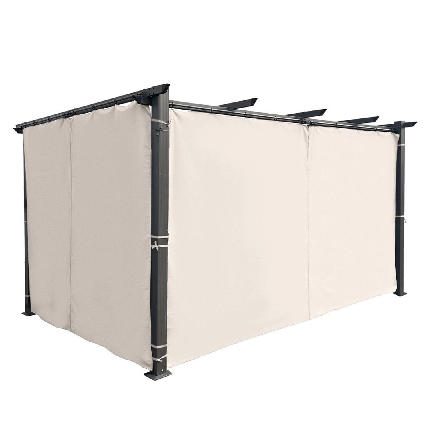 Jet-Line Seitenvorhang Beige für Pavillon Luxor 2 Stück je ca 4 Meter günstig online kaufen