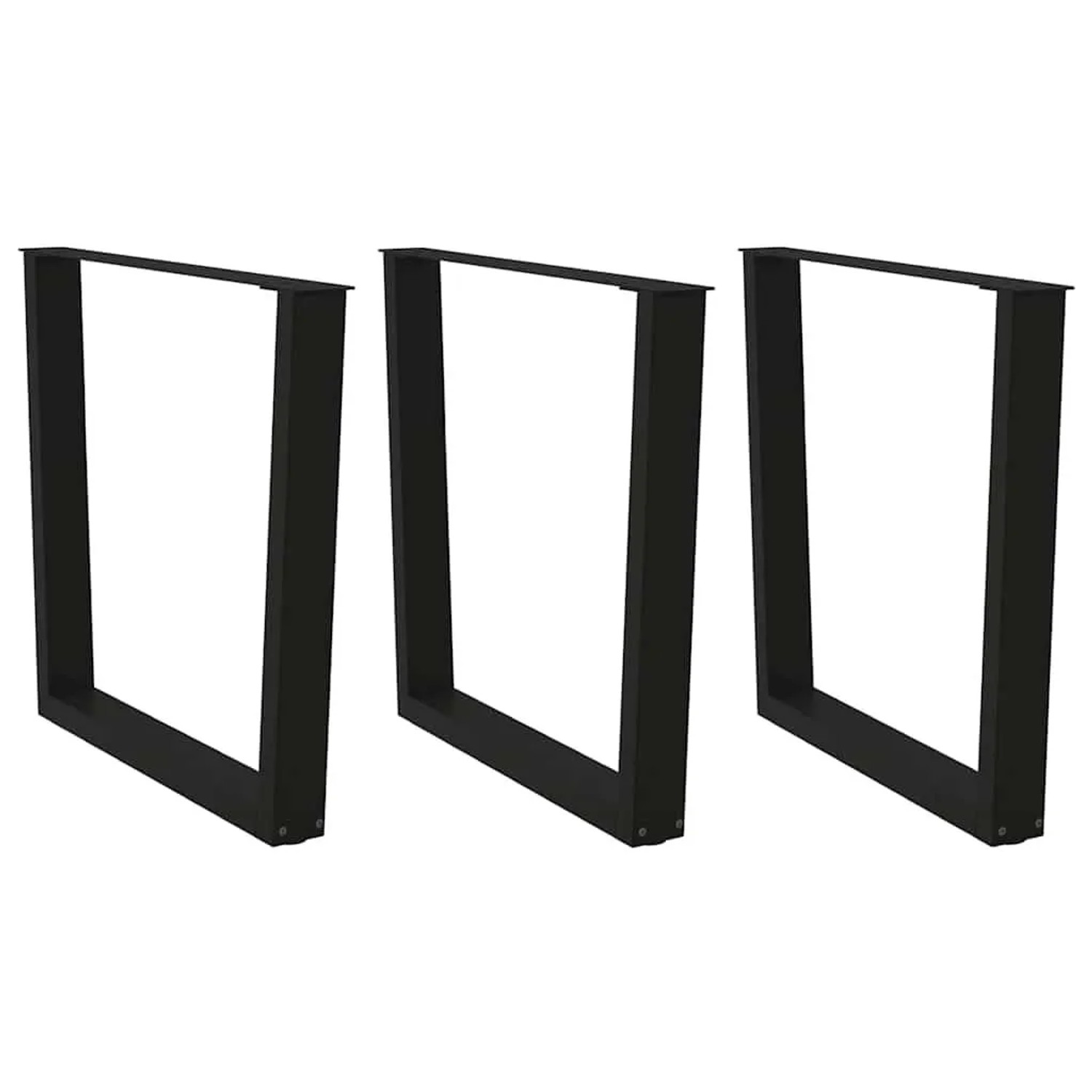 vidaXL Esstisch Beine V-Form 3 Stk Schwarz 80x72-73,3 cm Stahl 4012664 günstig online kaufen