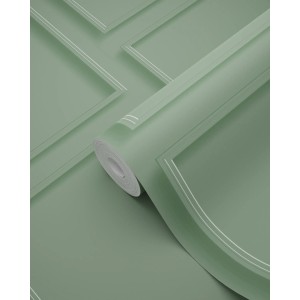 ESTAhome Vliestapete Holzwand Graugrün, Rolle. Dekorative Tapete mit 3D-Holzpaneel-Optik.