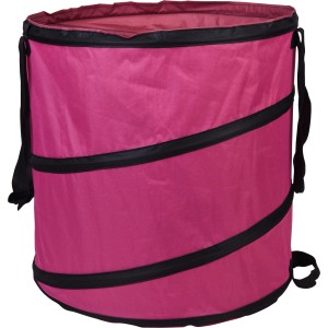 Pinkfarbener Gartensack Pop-Up (85 l) aus Polyester zum Sammeln von Gartenabfällen.