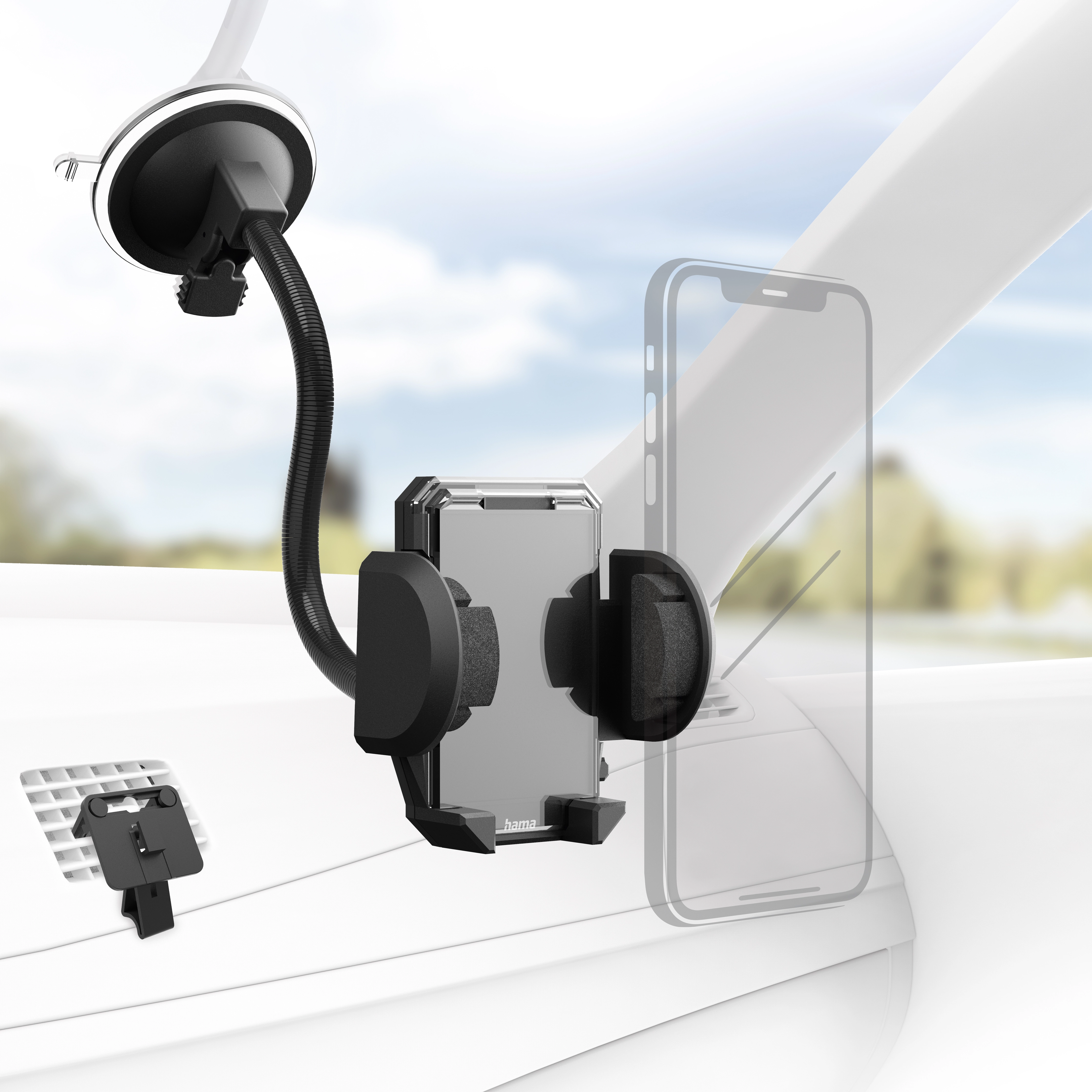 Hama Auto-Handyhalterung Multi 2 in 1 f. Lüftung / Scheibe 360
