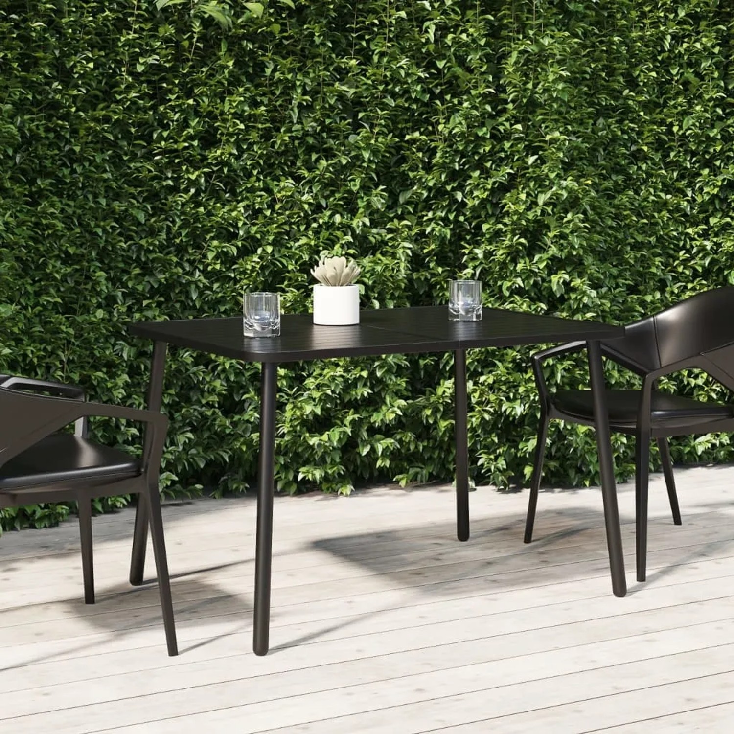vidaXL Outdoor Tisch Anthrazit Metall 110x80x71 cm kaufen bei OBI