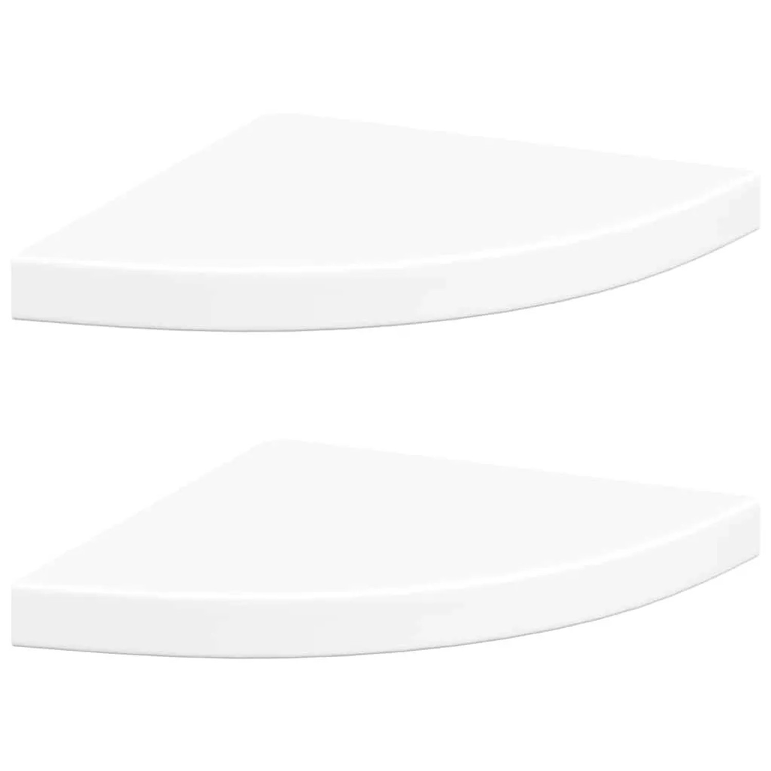 vidaXL Schwebende Eckregale 2 Stk Weiß 35x35x3,8 cm MDF 323917