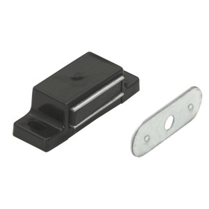 Hettich Magnetschnäpper, 4 kg, mit Platte, starr, schwarz, für Möbelausstattung.