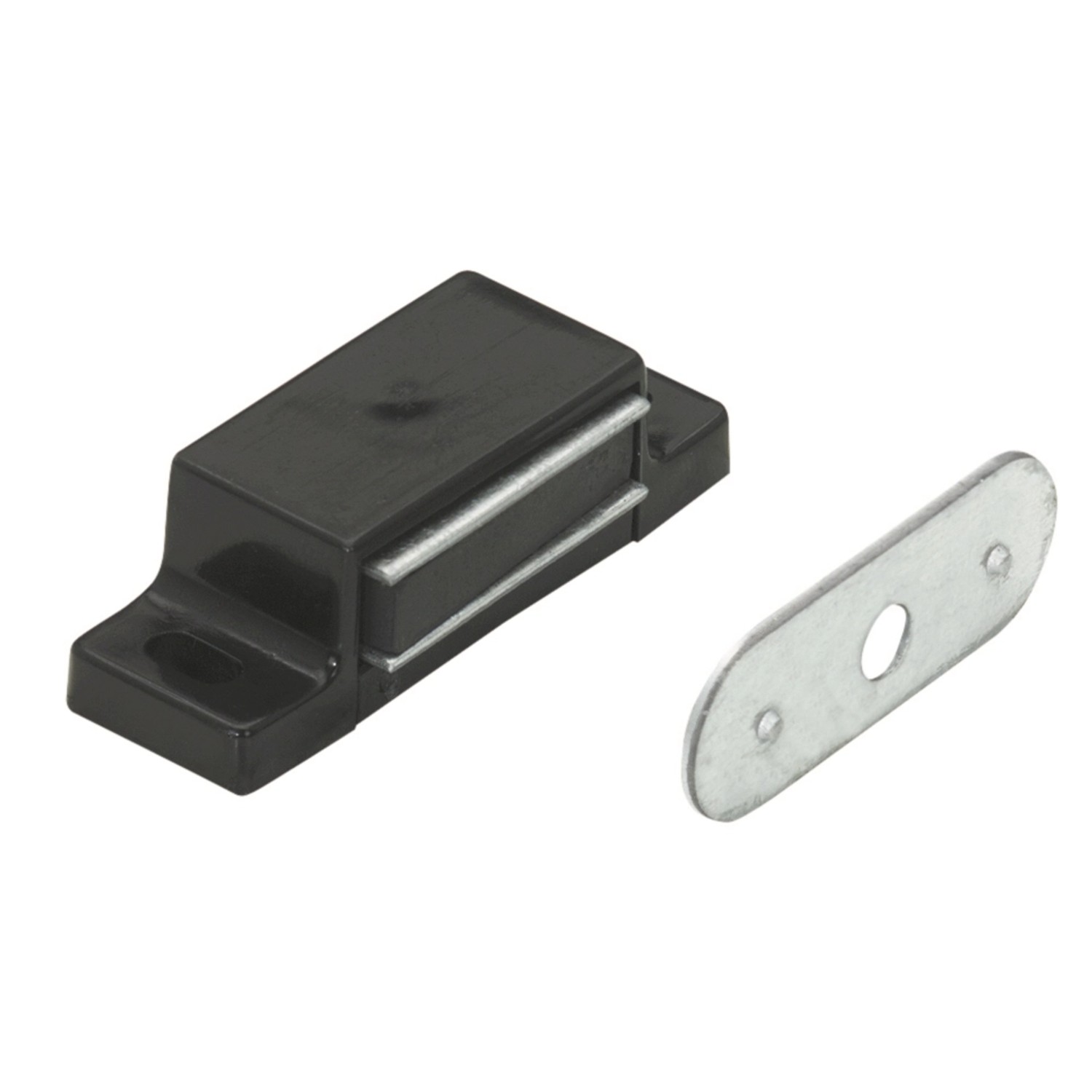 Hettich Magnetschnäpper 4 kg Platte starr Schwarz