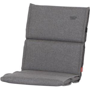 Siena Garden Sesselauflage Stella, silberfarben, für niedrige Dining-Sessel. Bequemes Sitzkissen mit Rückenlehne.