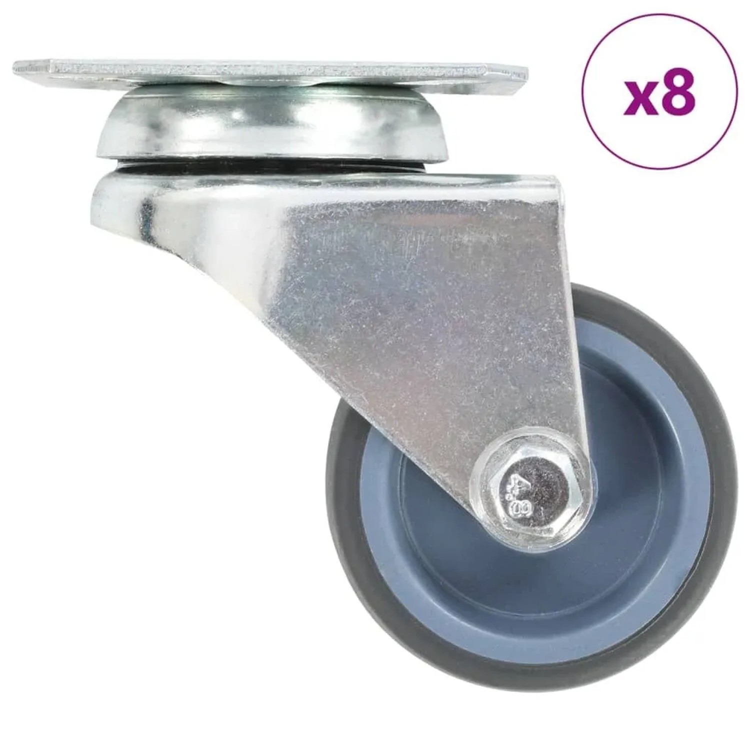 vidaXL 8 Stk Lenkrollen mit Zwillingsrad 50 mm 277916