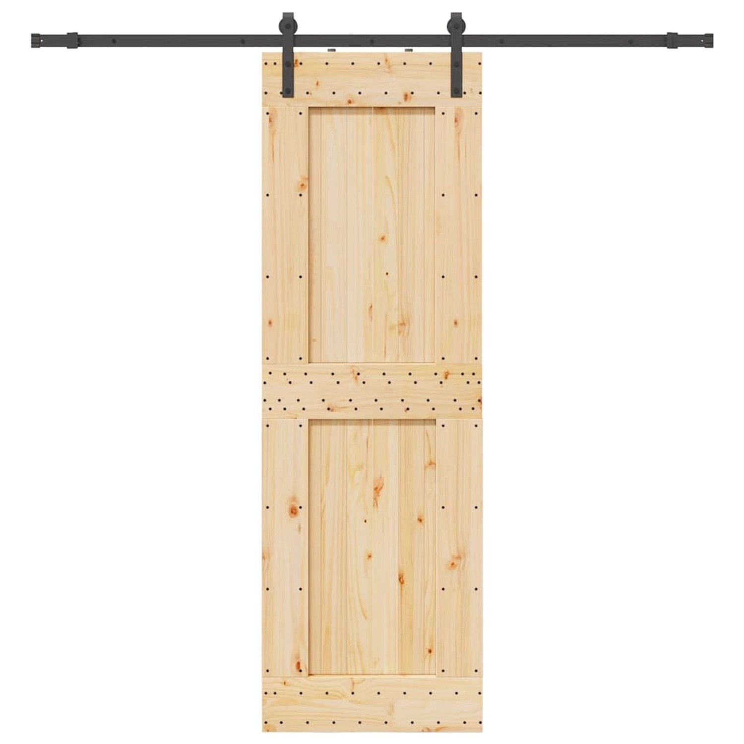 vidaXL Schiebetür mit Beschlag 70x210 cm Massivholz Kiefer 3332706 günstig online kaufen