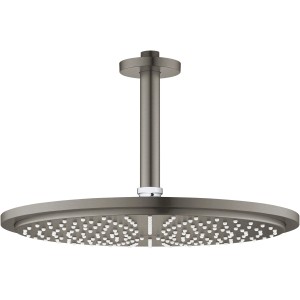 Grohe Rainshower Cosmopolitan 310 Kopfbrause-Set in Hard Graphite für Deckenmontage.