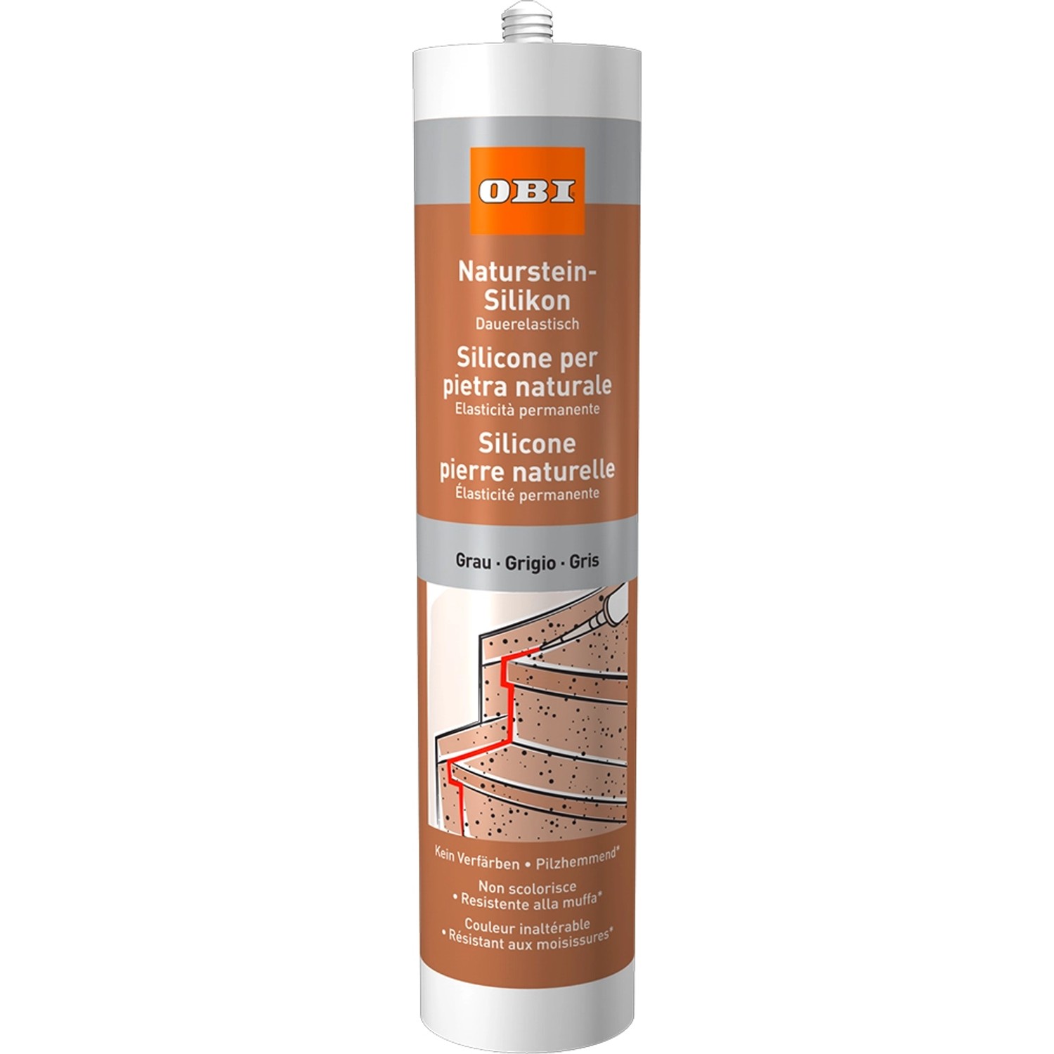 OBI Naturstein-Silikon Grau 310 ml günstig online kaufen