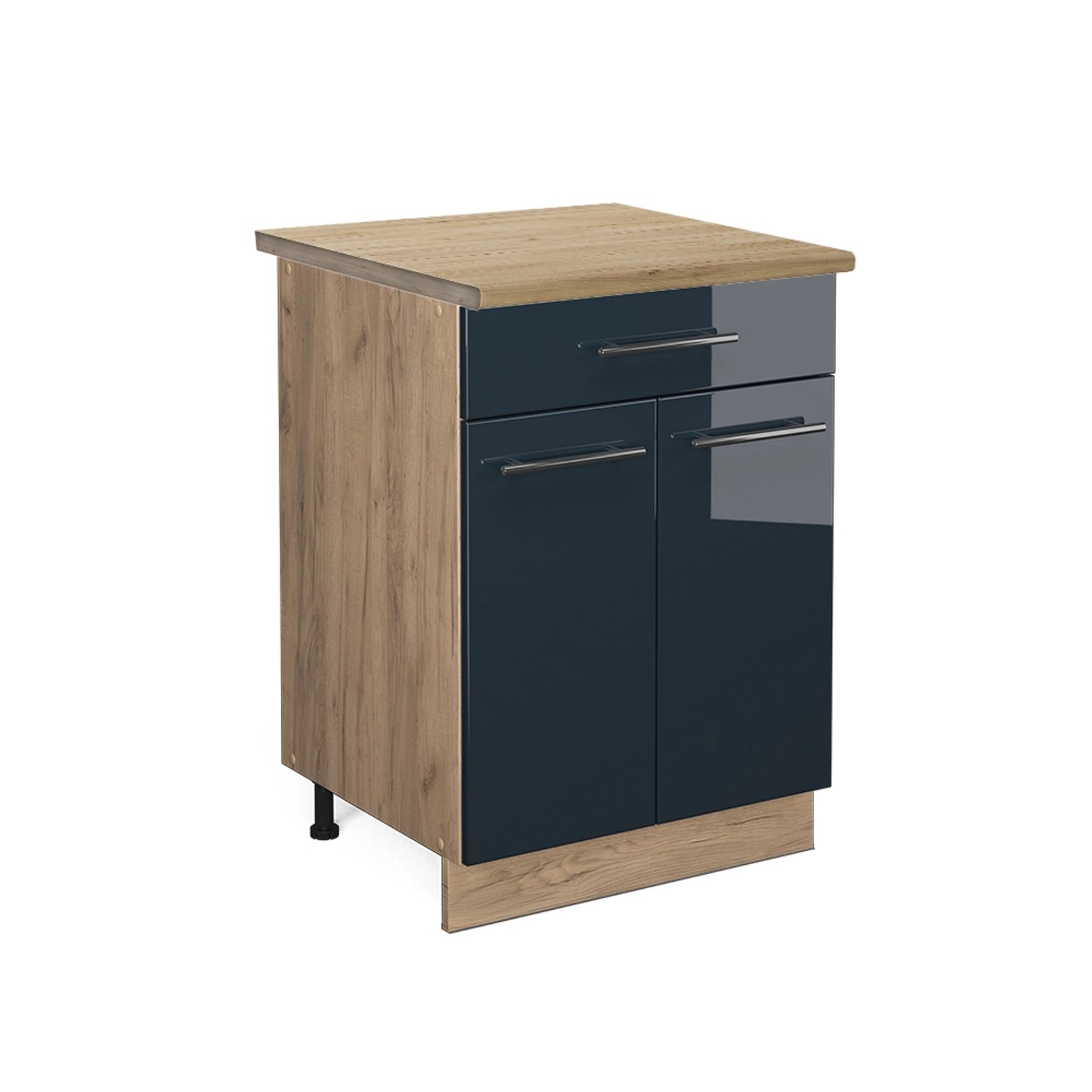 Vicco R-Line Einbauküche in L-Form Schwarz Beton/Anthrazit 237 x 247 cm AP günstig online kaufen