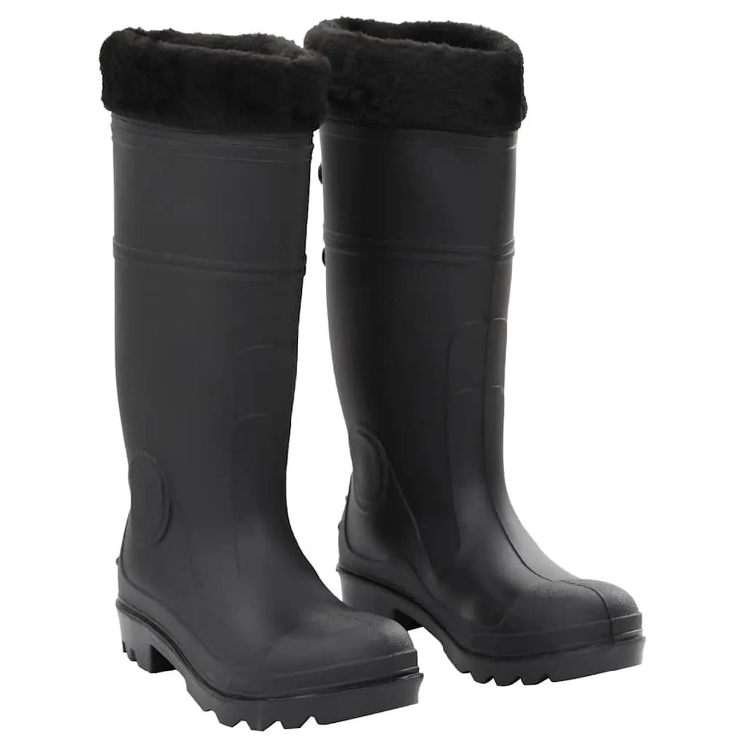 vidaXL Gummistiefel mit Herausnehmbarem Innenfutter Schwarz Größe 38 PVC 137596