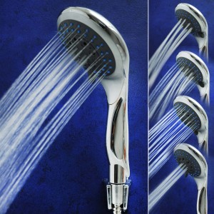 Eisl Handbrause Welly Chrom mit 5 Funktionen und Wasserstrahl im Detail.