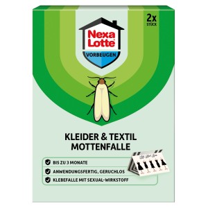 Nexa Lotte Kleidermottenfalle, 2er-Pack: Geruchlose Klebefalle zum Schutz von Textilien.