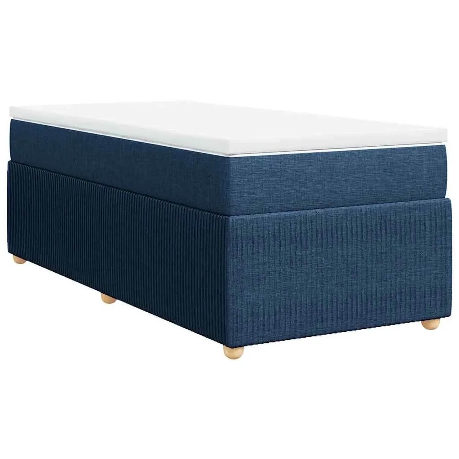 vidaXL Boxspringbett mit Matratze Blau 90x190 cm Stoff 3285538 günstig online kaufen