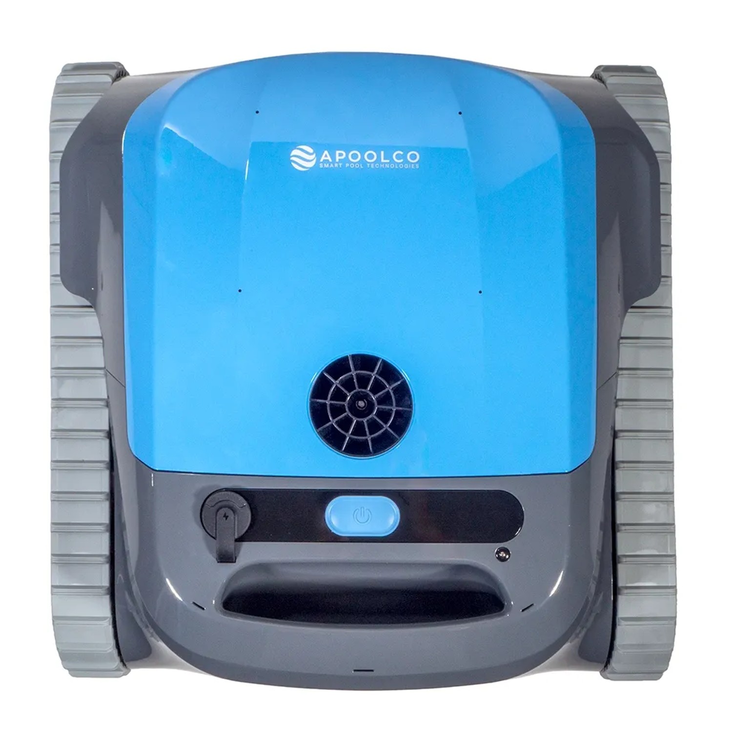 Apoolco Akku Poolroboter Apex #1 zur Wand- und Bodenreinigung, blau-grau.