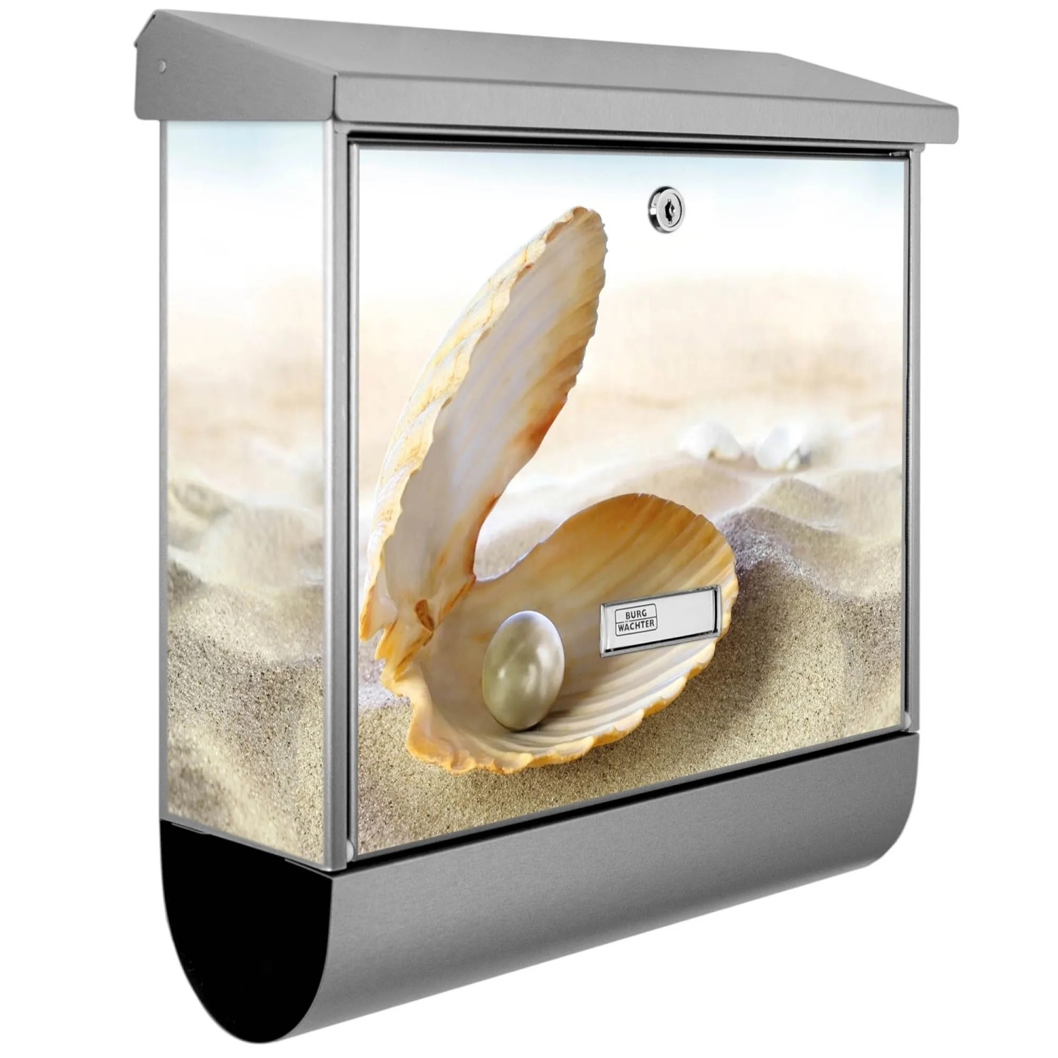 Banjado Briefkasten Edelstahl 38x39x12cm Mit Zeitungsfach Inkl. Montagemate günstig online kaufen