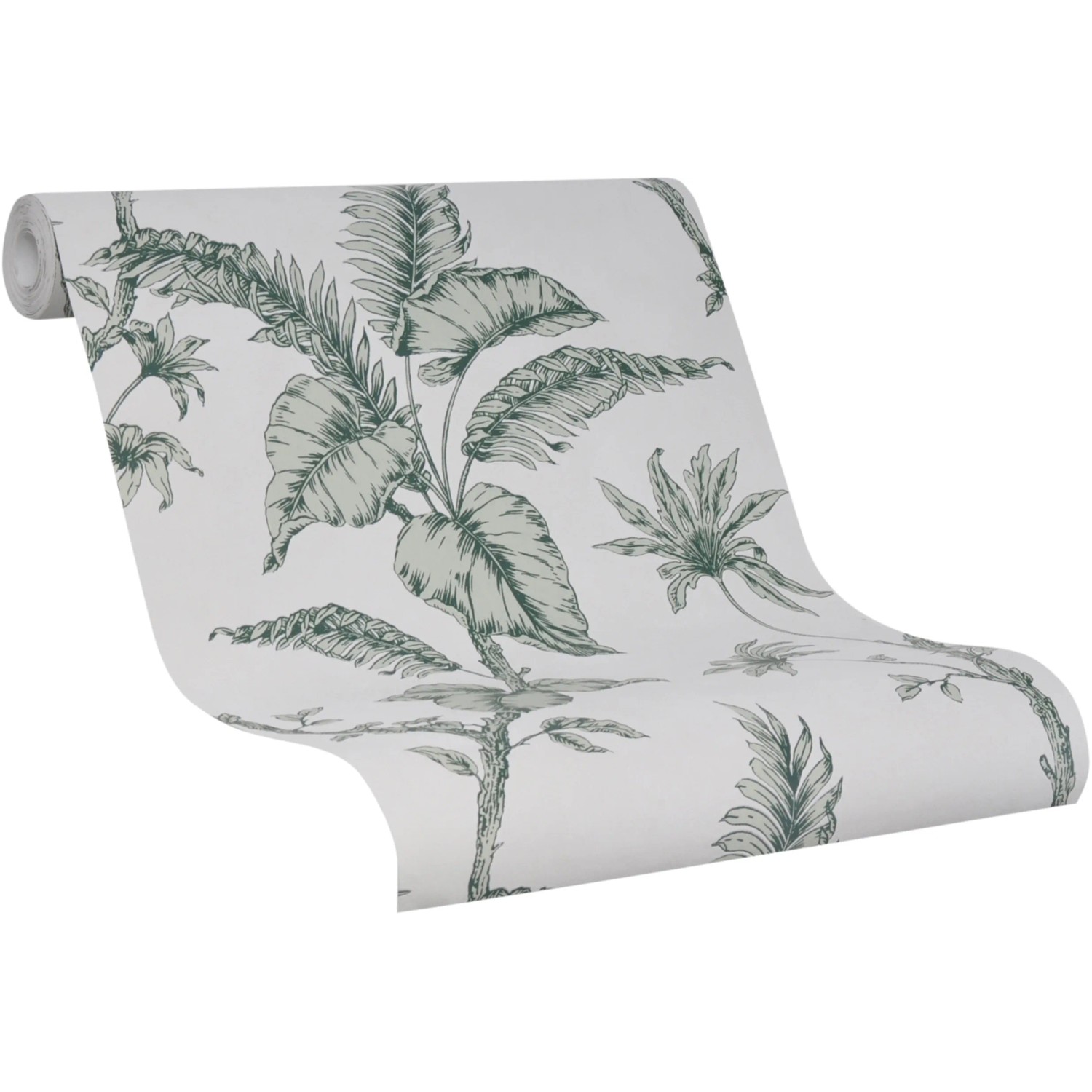 Schöner Wohnen Vliestapete Floral in Grau-Beige mit Pflanzenmuster, Rolle.