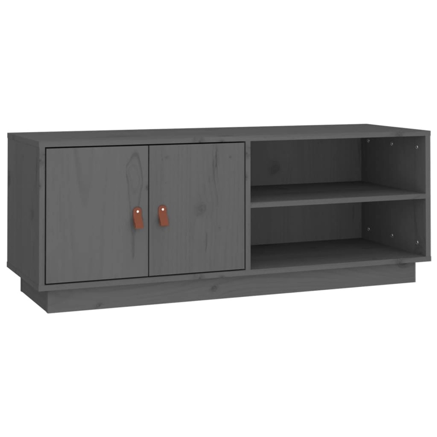 VidaXL TV-Schrank Grau 105x34x40 cm Massivholz Kiefür günstig online kaufen